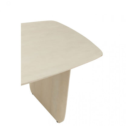 Mesa de comedor de madera de acacia blanca J-Line