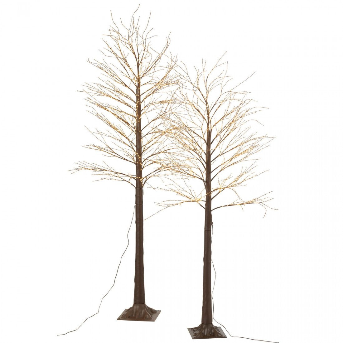 Árbol 2000 LED Plástico Marrón Mediano H180cm J-Line