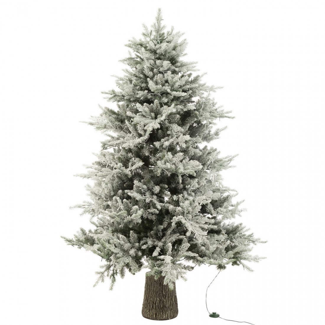 Árbol de Navidad + Nieve 3000 Luces LED Plástico Blanco H210cm J-Line