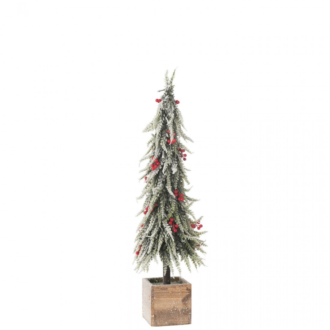 Árbol de Navidad + Nieve Artificial LED Verde/Rojo Grande H75cm J-Line