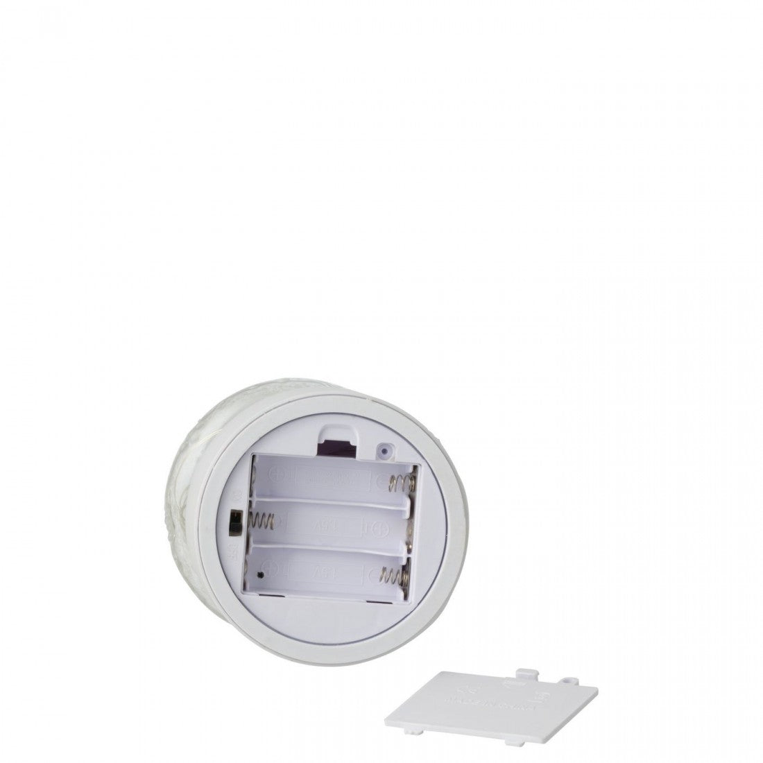 Lámpara LED de pie giratoria de cristal blanco/transparente, set de 2, J-Line