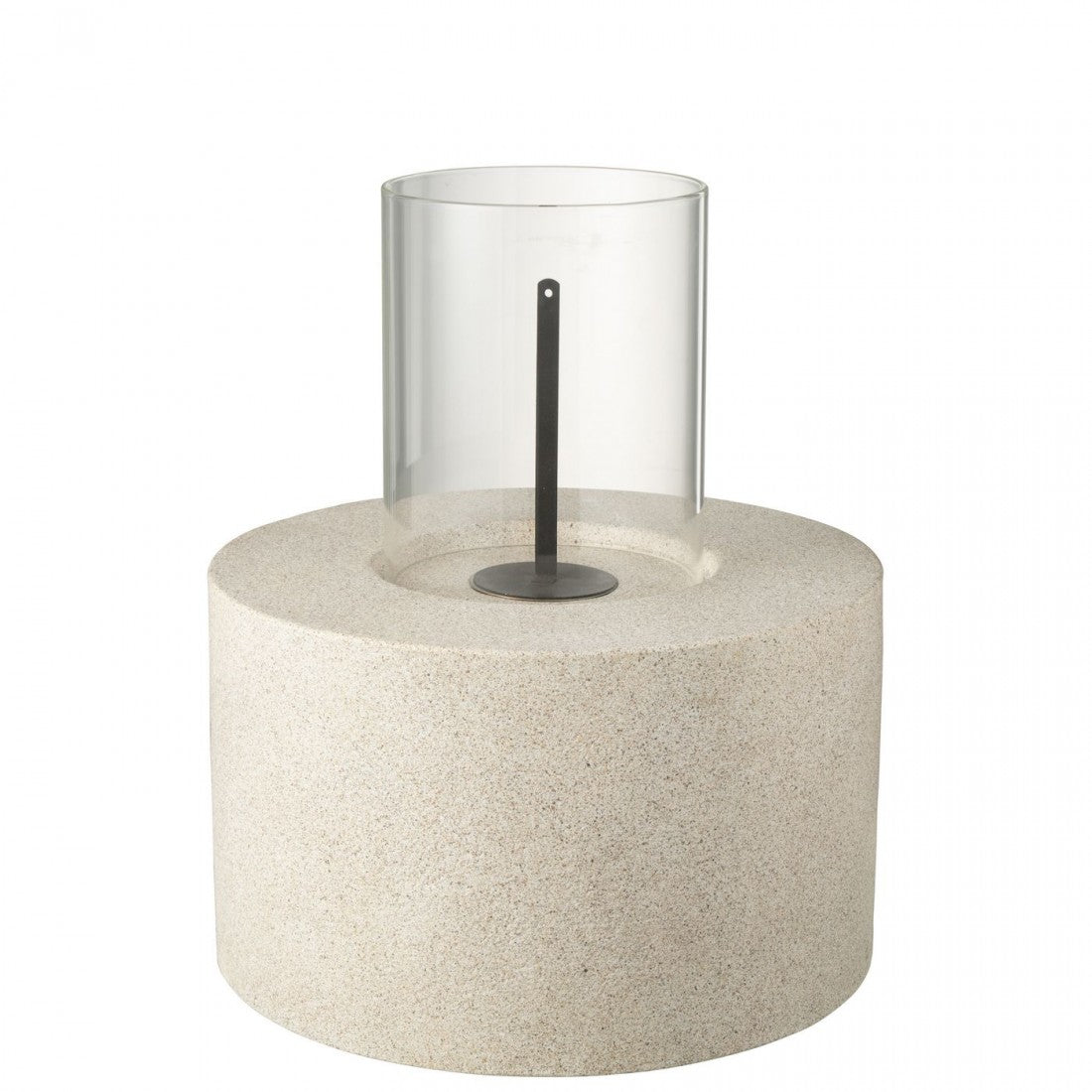 Biochimenea de mesa redonda gris de bioetanol Ø41x52 cm J-Line