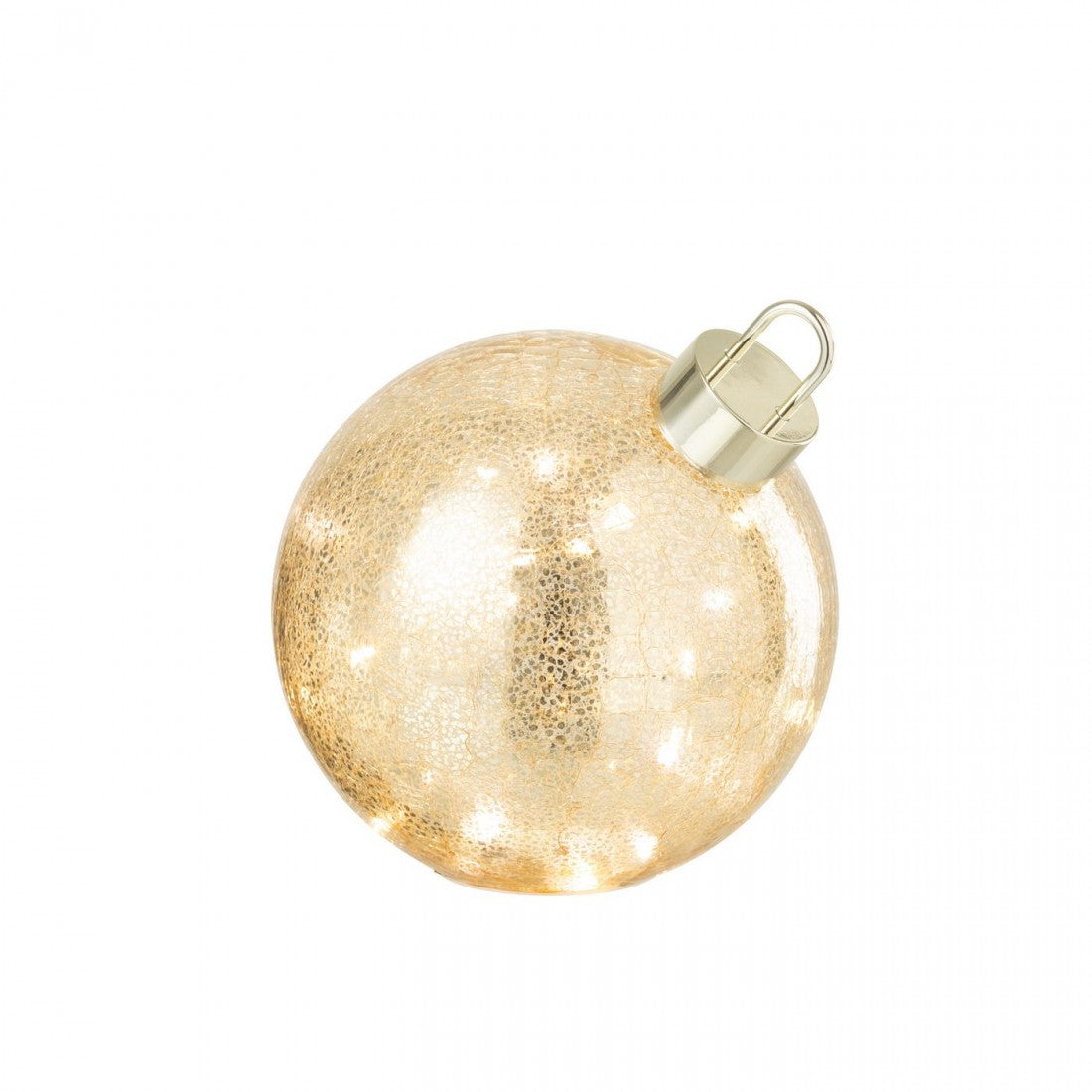 Bola de Navidad de Vidrio con LED Color Dorado Mediana J-Line