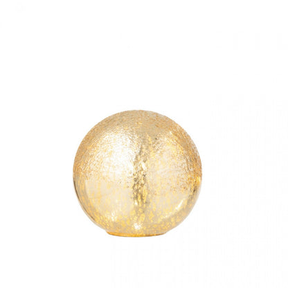 Esfera LED de vidrio craquelado color dorado, set de 2, J-Line