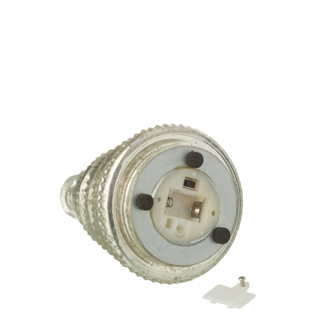 Lámpara LED Boom de vidrio acanalado color plateado, juego de 3, J-Line