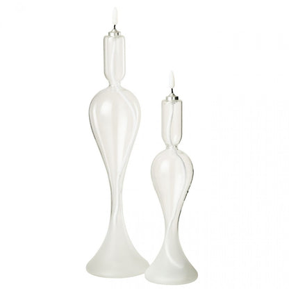 Set de 2 velas LED de vidrio transparente J-Line