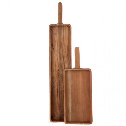 Tabla de servir rectangular de madera de acacia natural pequeña J-Line