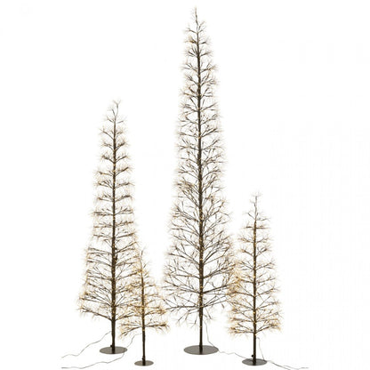 Árbol de Navidad Luces LED Blanco Cálido Hierro Negro Extra Grande H240cm J-Line