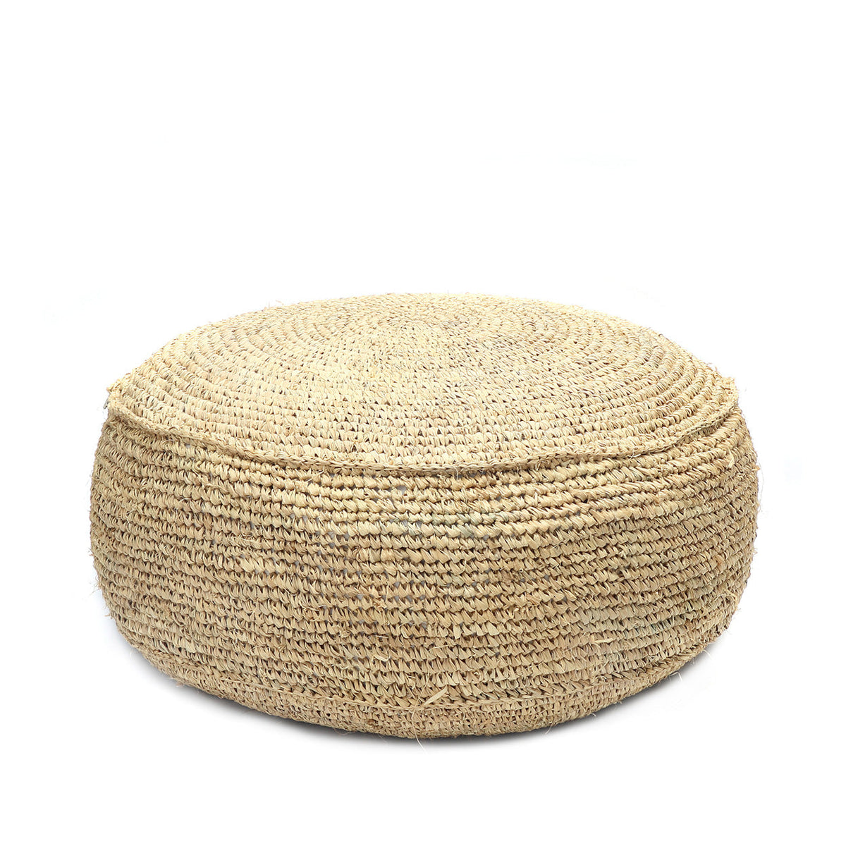 Puf Raffia Flores - Naturel Bazar Bizar