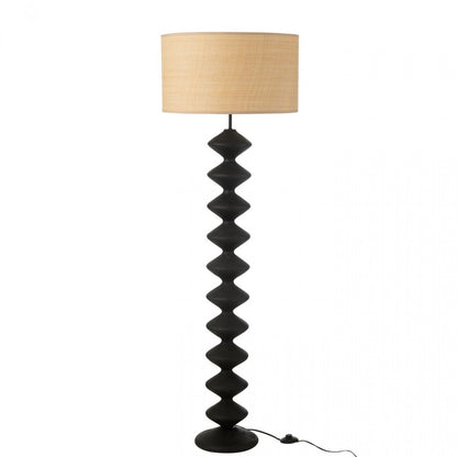 Lámpara de pie Rups Madera de álamo Negro/Natural H156cm J-Line