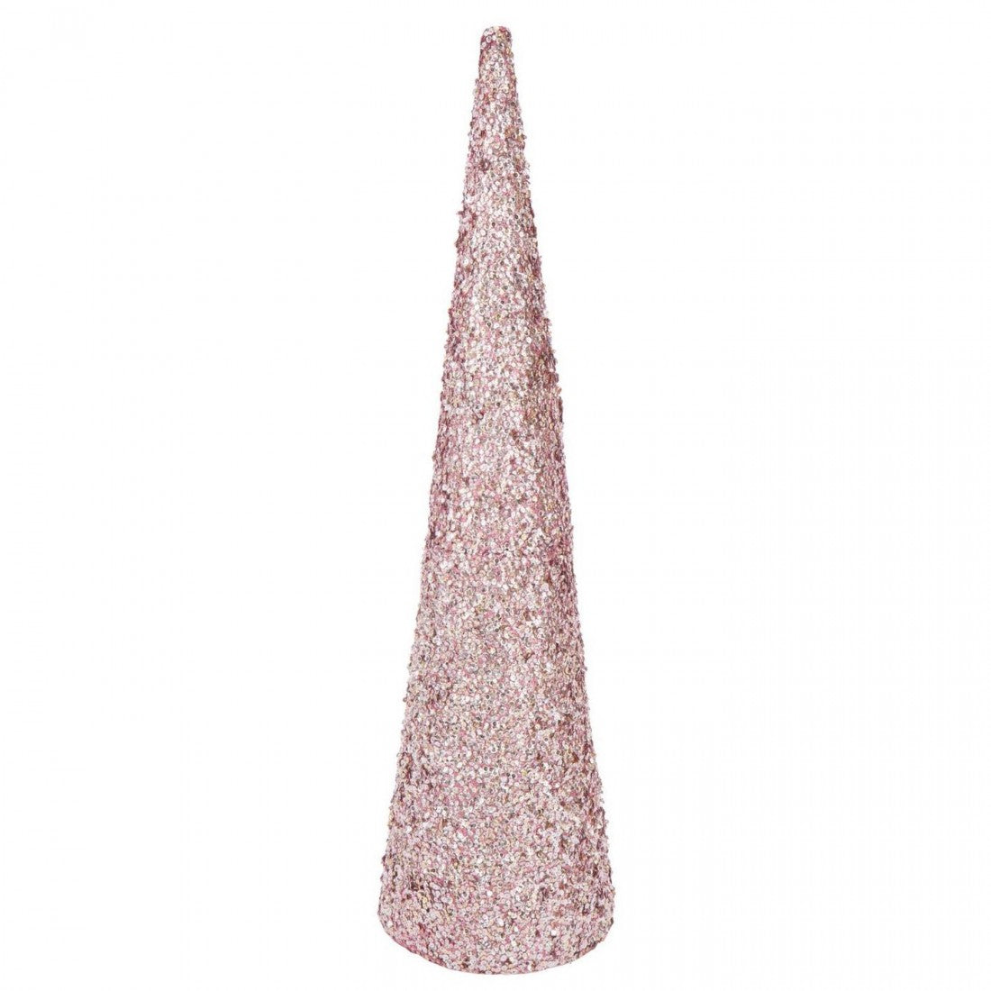 Cono de Espuma con Purpurina Rosa Claro Grande H120cm J-Line