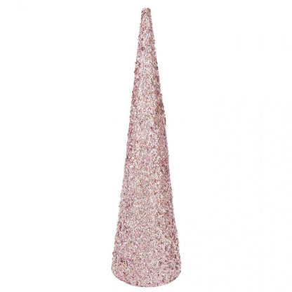 Cono de Espuma con Purpurina Rosa Claro Grande H120cm J-Line