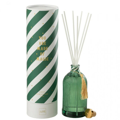 Difusor de aromas Magic Aceite aromático Blanco/Verde oscuro Grande 500ml J-Line