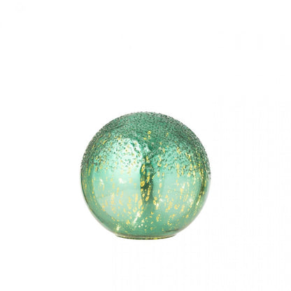 Bola LED de vidrio craquelado verde, set de 2, J-Line