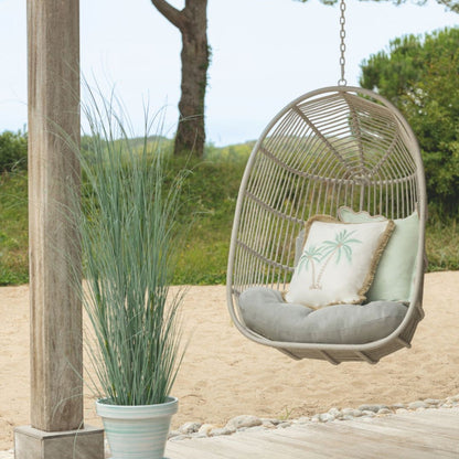 Silla colgante Egga Metal/Cuerda Beige J-Line