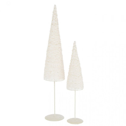Árbol de Navidad sobre Pie Metal/Papel Blanco Set de 2 J-Line