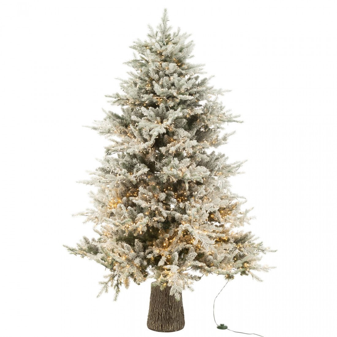 Árbol de Navidad + Nieve 3000 Luces LED Plástico Blanco H210cm J-Line