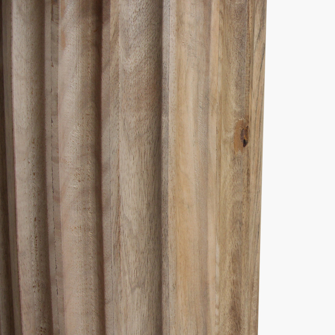Mesa auxiliar Bullnose acanalada inversa natural Ø50 cm Raw Materials