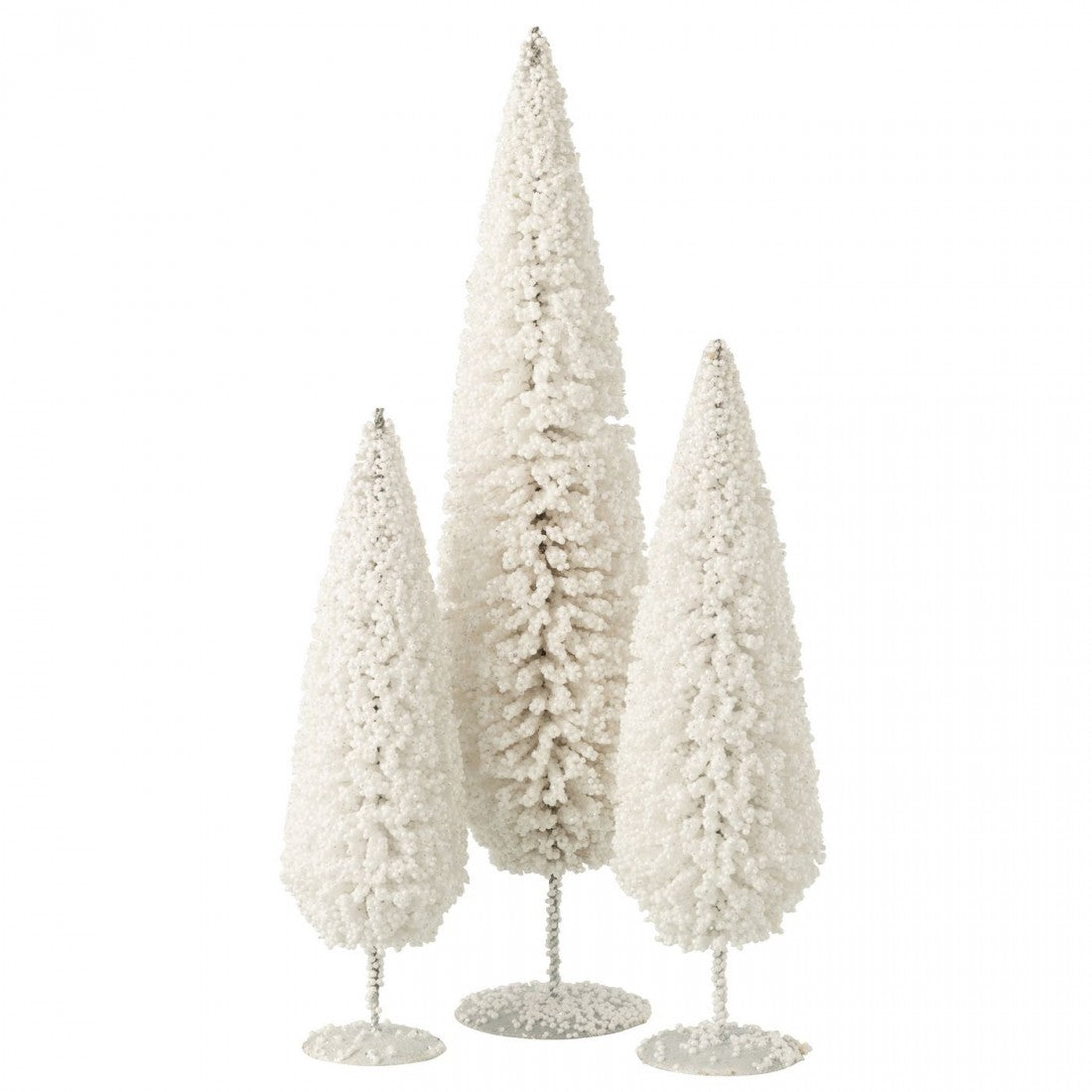 Set de 3 gorros blancos de árbol de Navidad J-Line