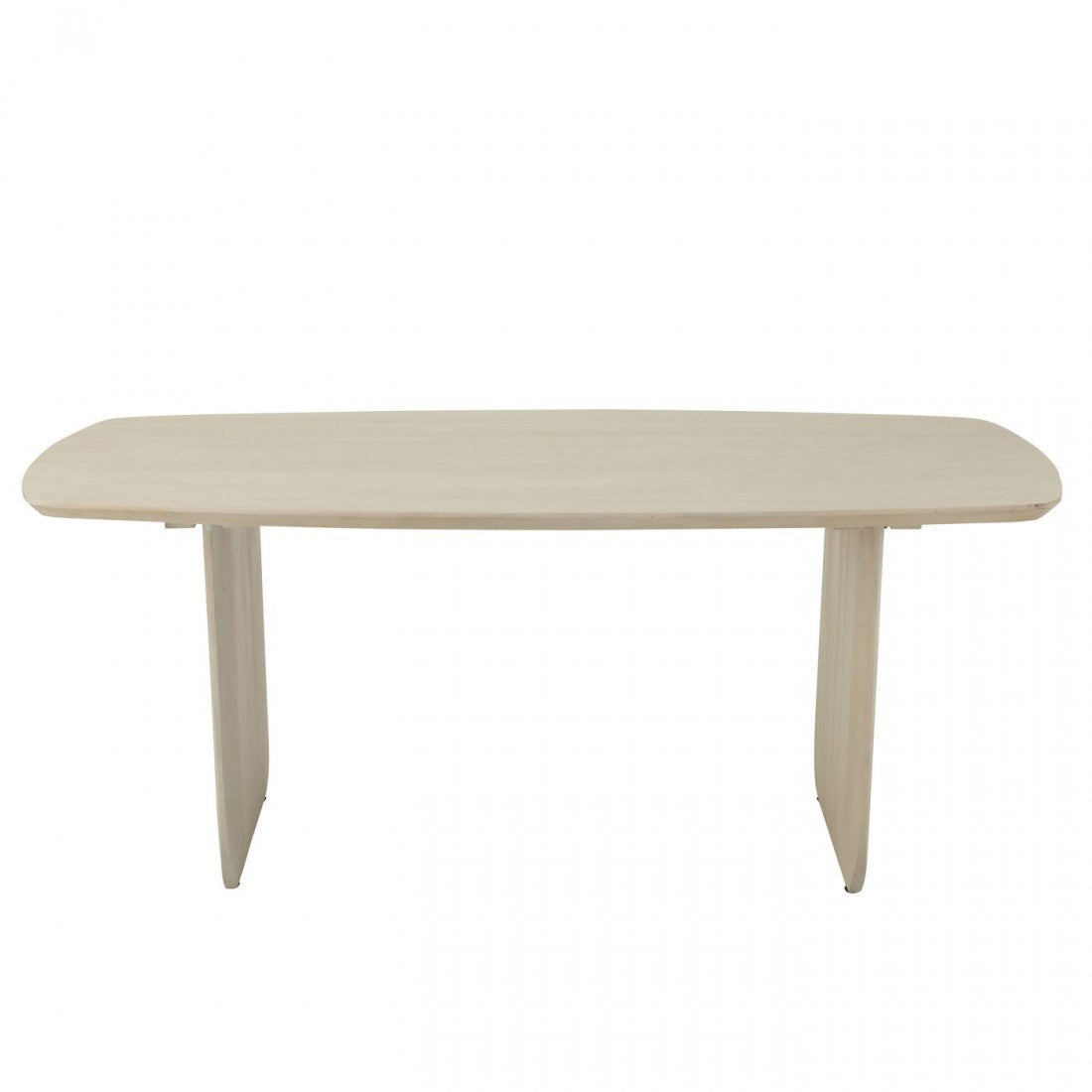 Mesa de comedor de madera de acacia blanca J-Line