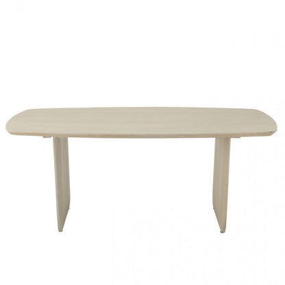 Mesa de comedor de madera de acacia blanca J-Line
