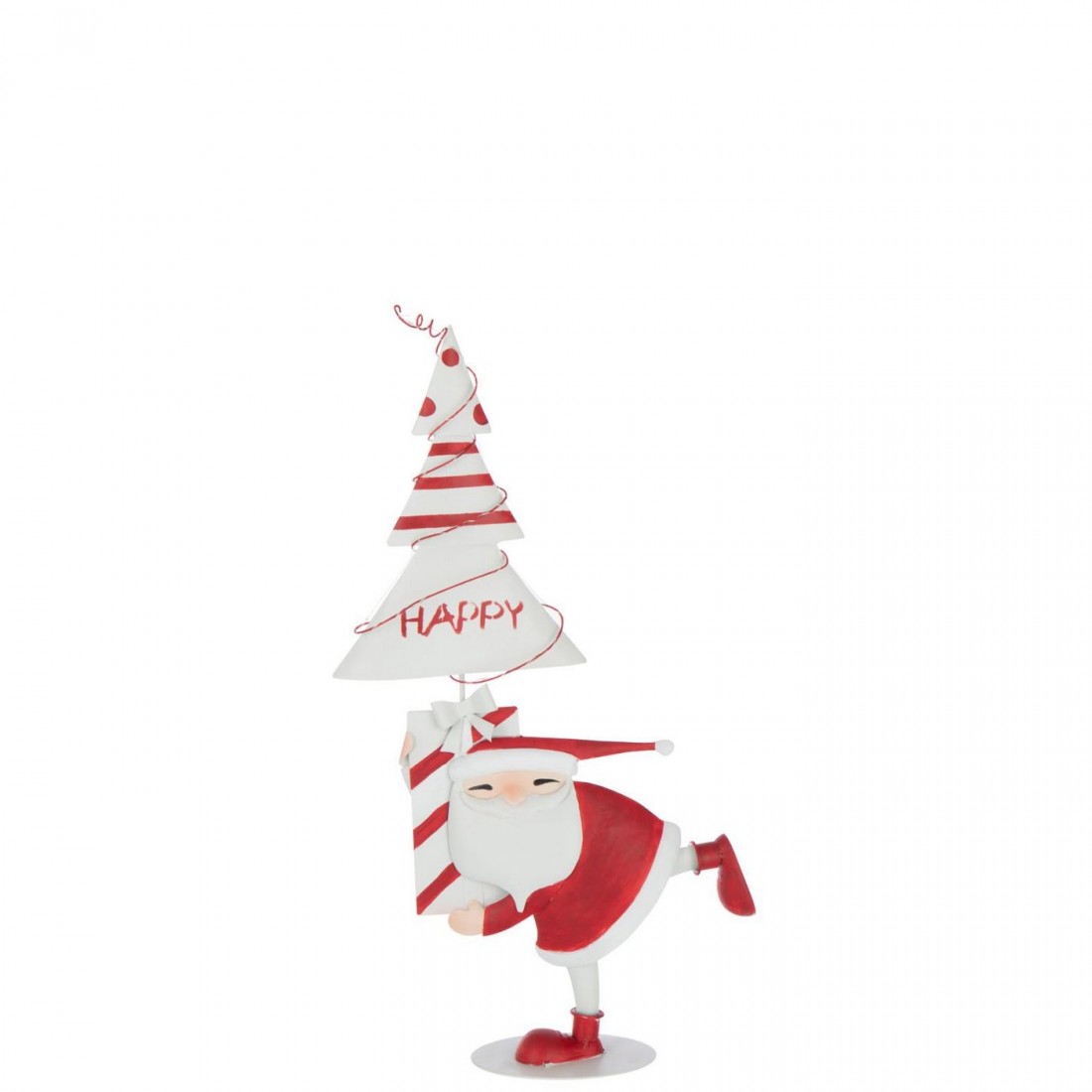 Árbol de Navidad LED de hierro rojo navideño/blanco pequeño H66 cm J-Line