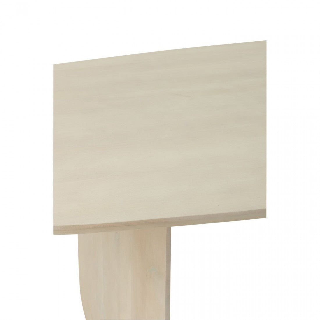 Mesa de comedor de madera de acacia blanca J-Line