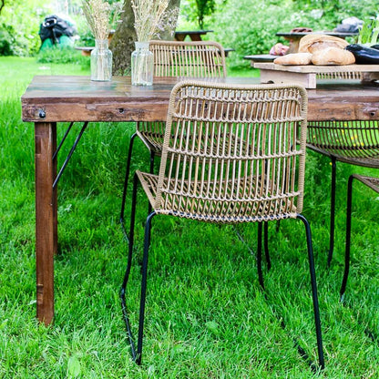 Silla de terraza Jane Natural Set de 2 Raw Materials