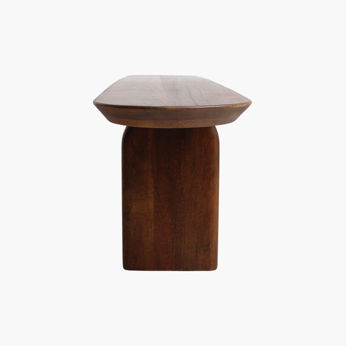 Banco de comedor Bullnose Madera de Mango Marrón 200cm Raw Materials
