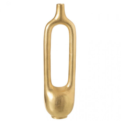 Jarrón hueco interior aluminio dorado grande J-Line