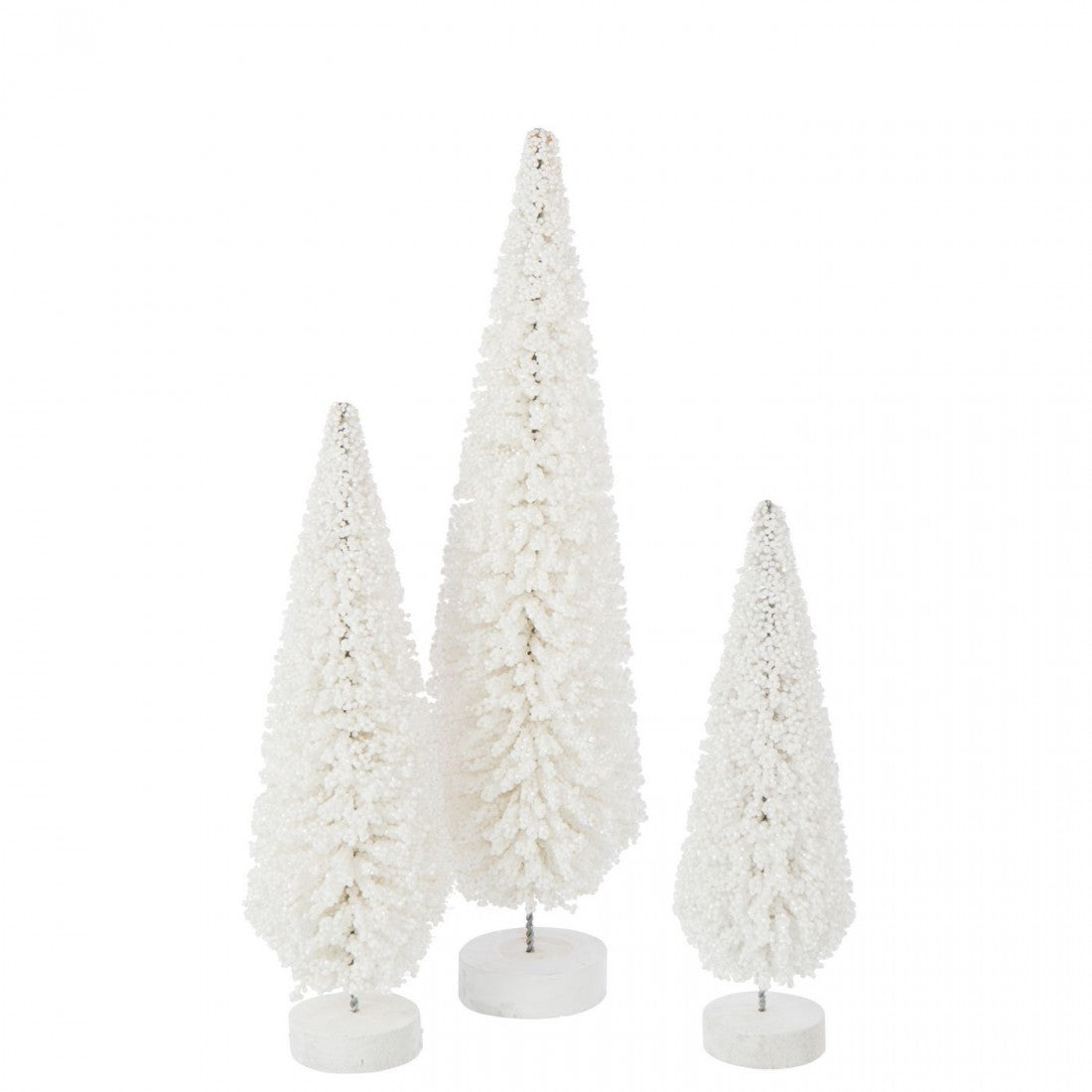 Set de 3 gorros blancos de árbol de Navidad J-Line