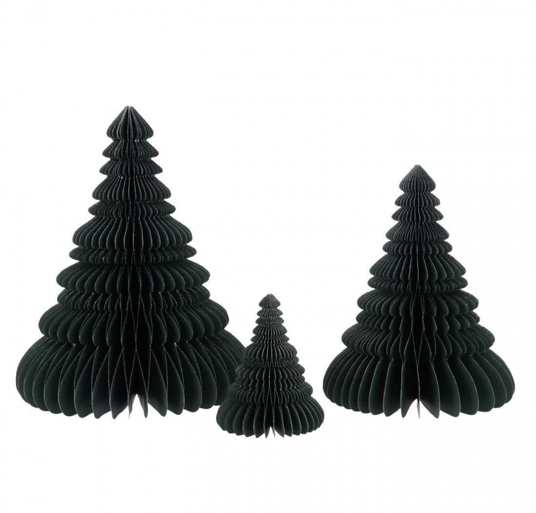 Árbol de Navidad Plegable de Papel Verde Set de 2 J-Line