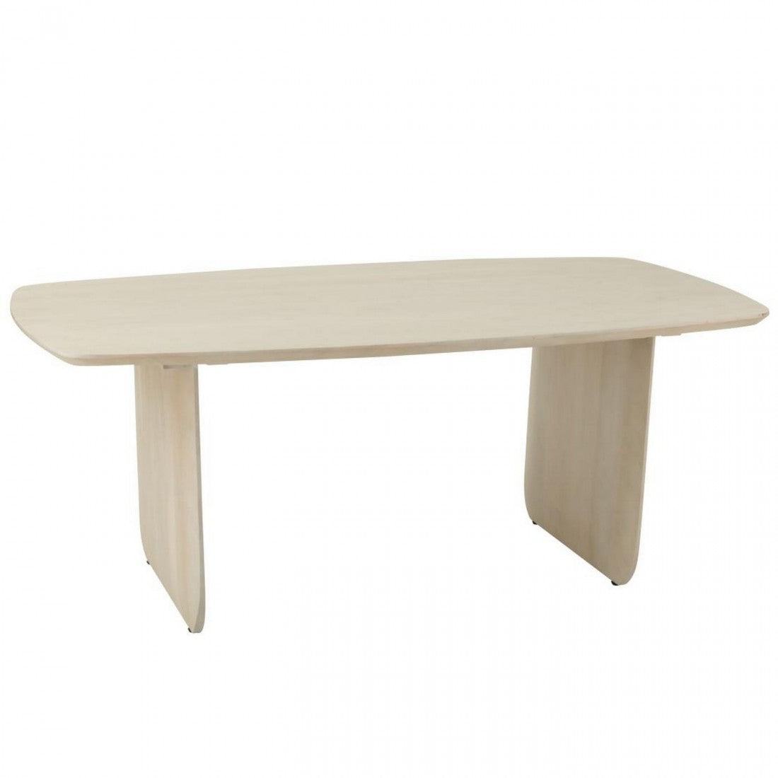Mesa de comedor de madera de acacia blanca J-Line