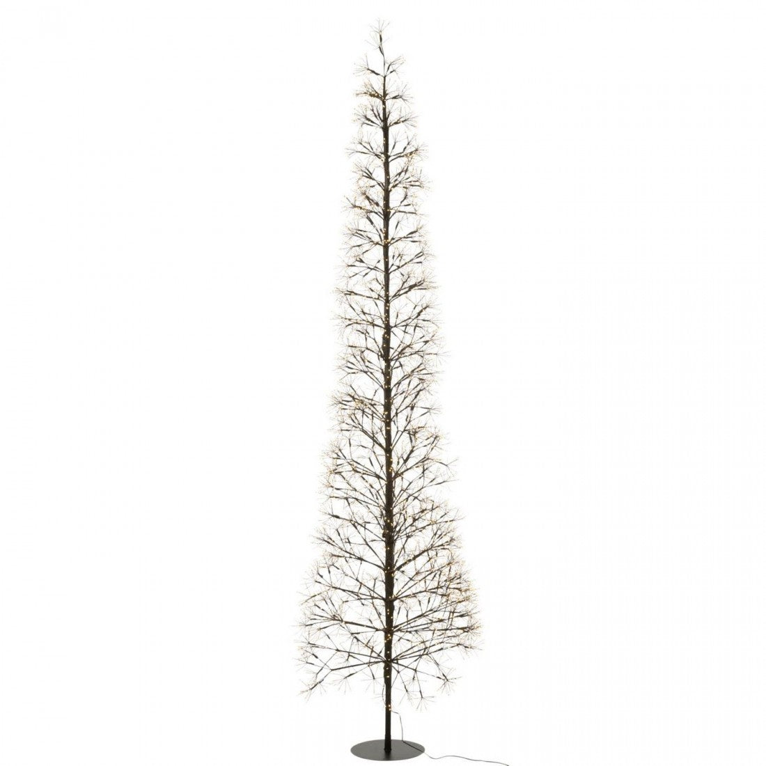 Árbol de Navidad Luces LED Blanco Cálido Hierro Negro Extra Grande H240cm J-Line