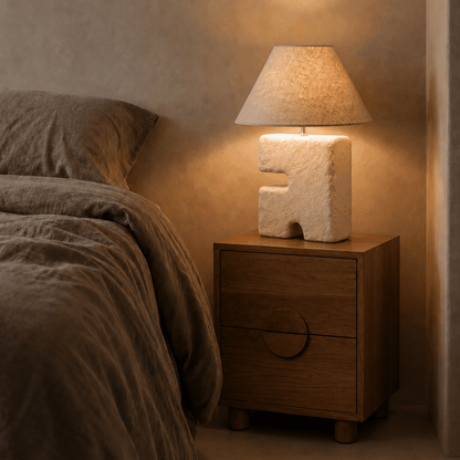 Lámpara de mesa L’Objet blanca M Bazar Bizar