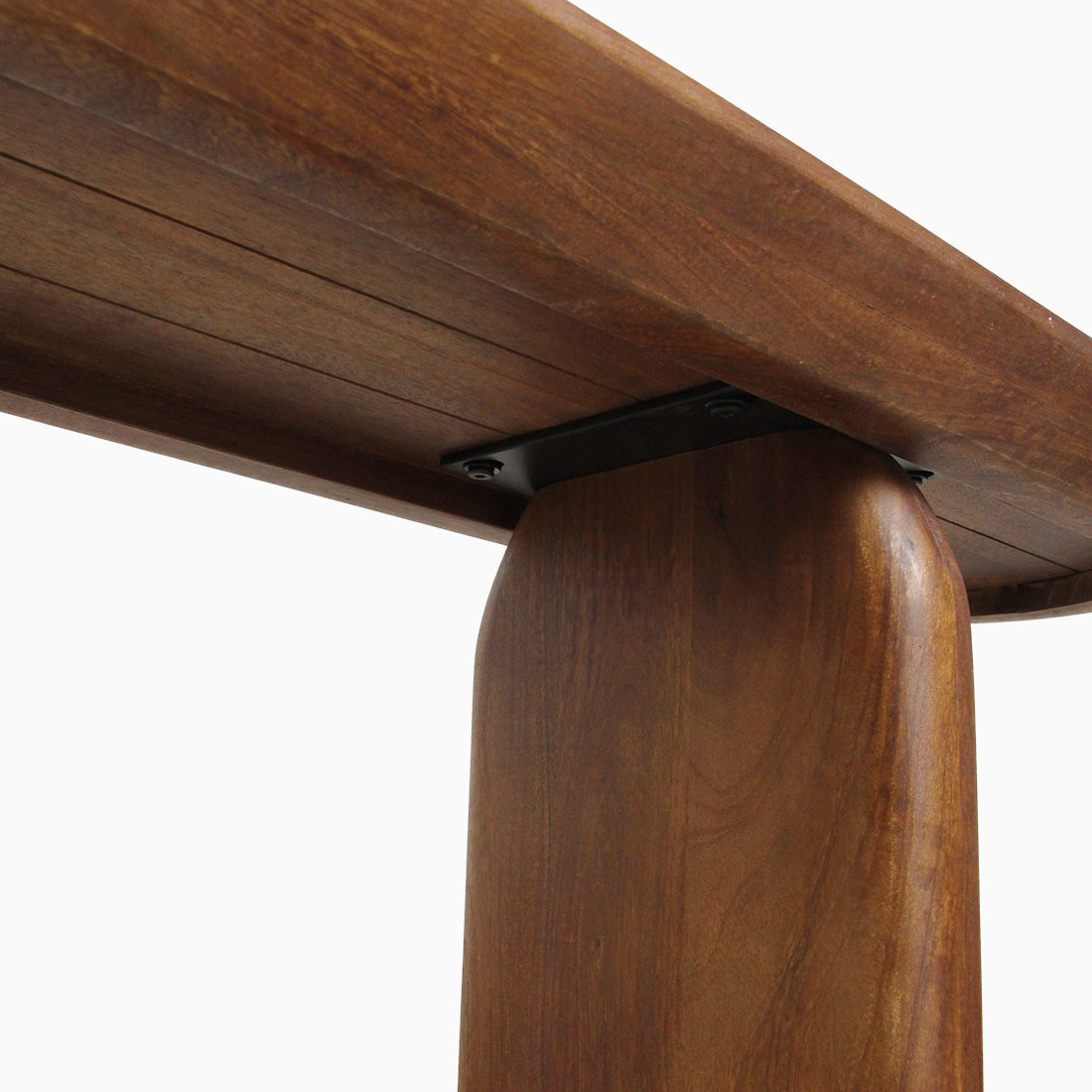 Banco de comedor Bullnose Madera de Mango Marrón 200cm Raw Materials