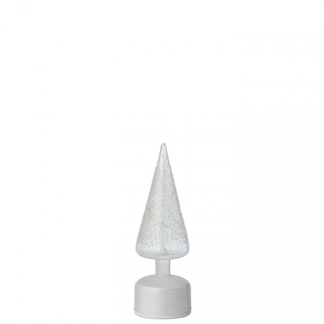 Lámpara LED de pie giratoria de cristal blanco/transparente, set de 2, J-Line
