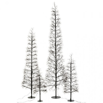 Árbol de Navidad Luces LED Blanco Cálido Hierro Negro Extra Grande H240cm J-Line