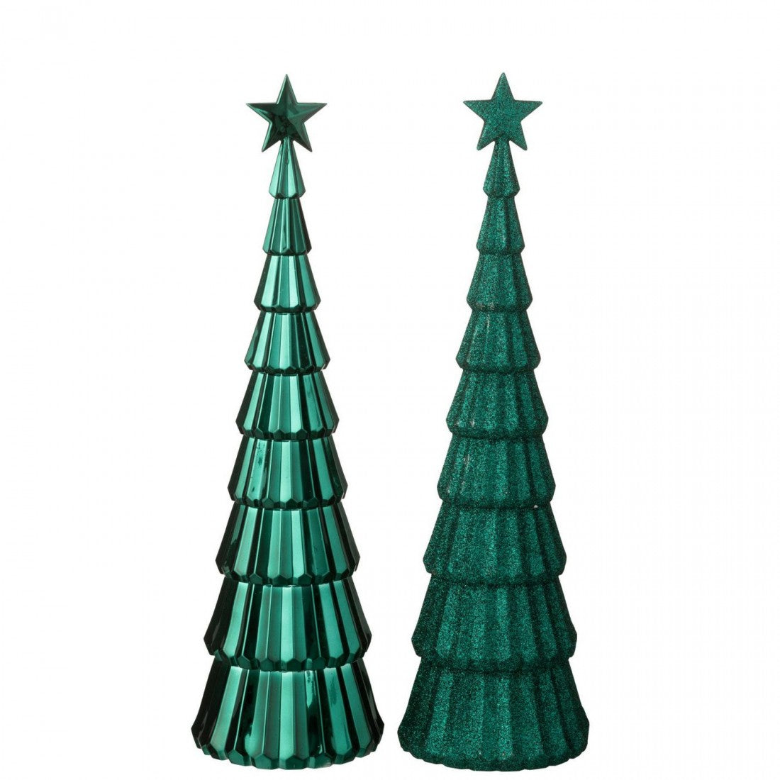 Árbol + Estrella de Plástico Verde Oscuro Set de 2 J-Line