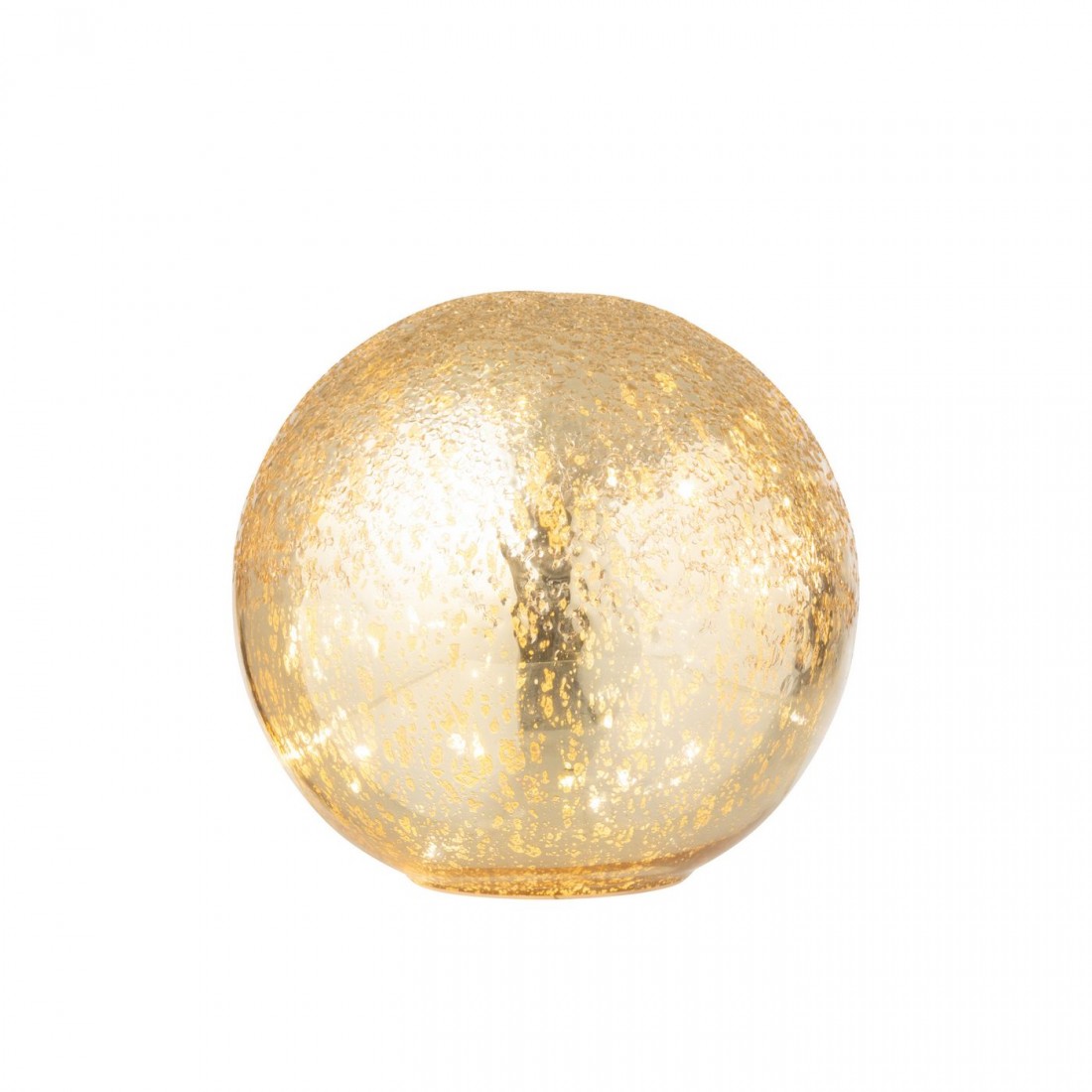Esfera LED de vidrio craquelado color dorado, set de 2, J-Line
