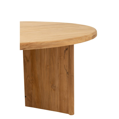 Mesa de comedor redonda de madera de teca natural Ø150cm J-Line