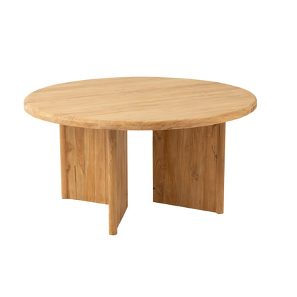 Mesa de comedor redonda de madera de teca natural Ø150cm J-Line