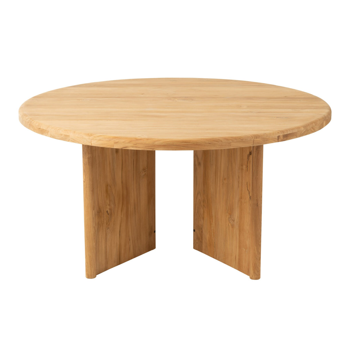 Mesa de comedor redonda de madera de teca natural Ø150cm J-Line