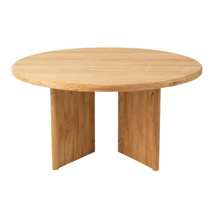 Mesa de comedor redonda de madera de teca natural Ø150cm J-Line