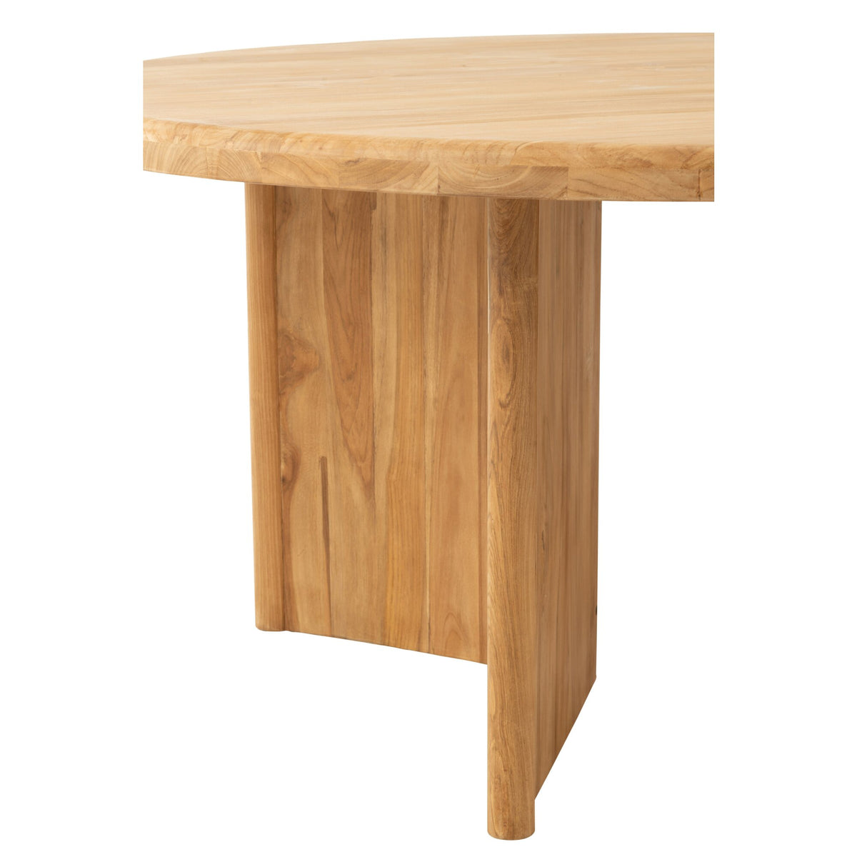 Mesa de comedor redonda de madera de teca natural Ø150cm J-Line