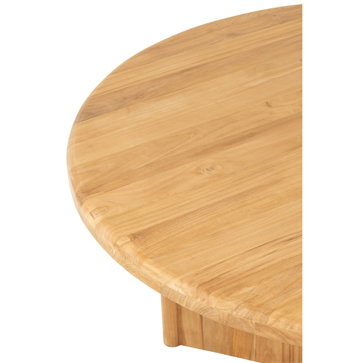 Mesa de comedor redonda de madera de teca natural Ø150cm J-Line