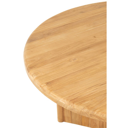 Mesa de comedor redonda de madera de teca natural Ø150cm J-Line