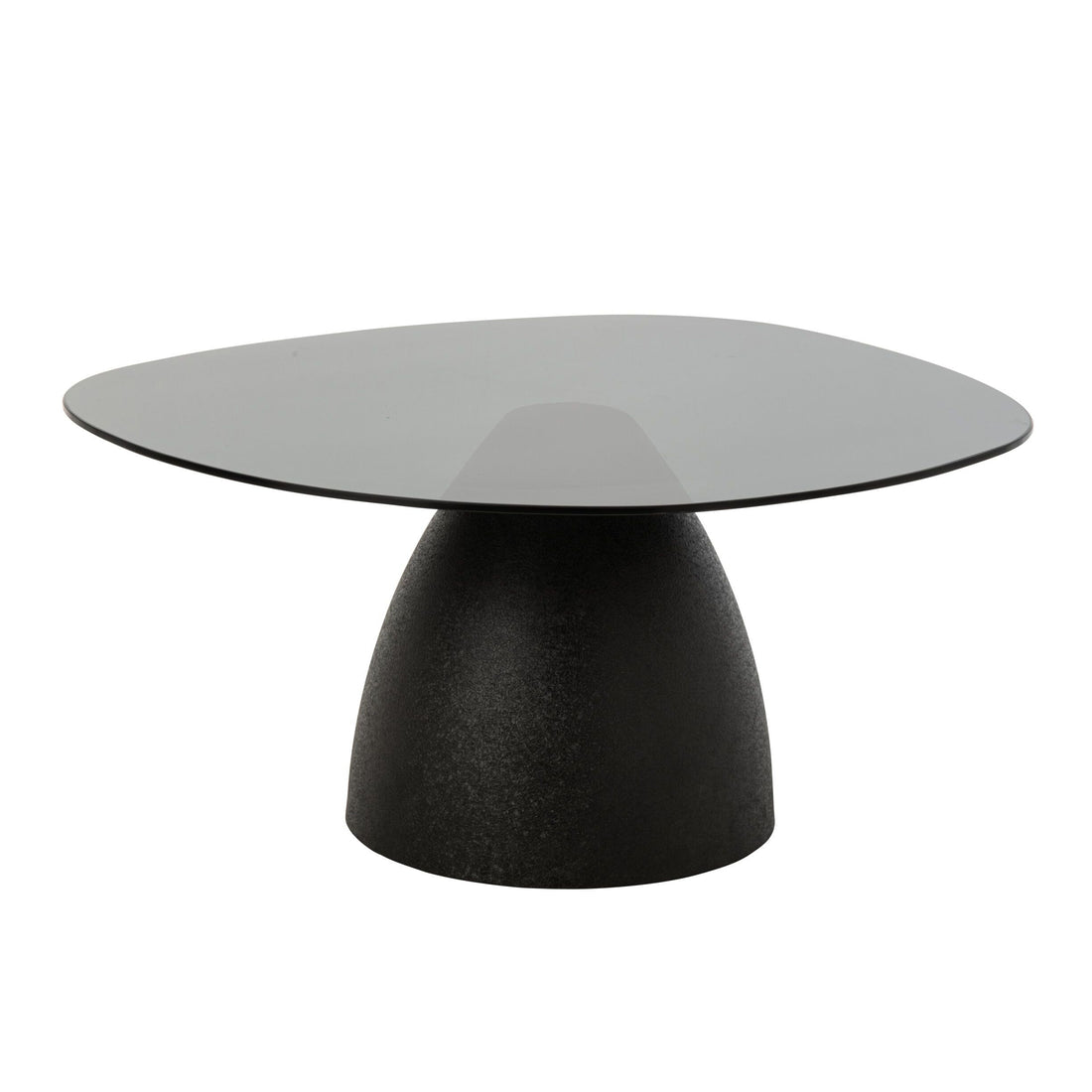 Mesa de centro de cristal/metal negro J-Line