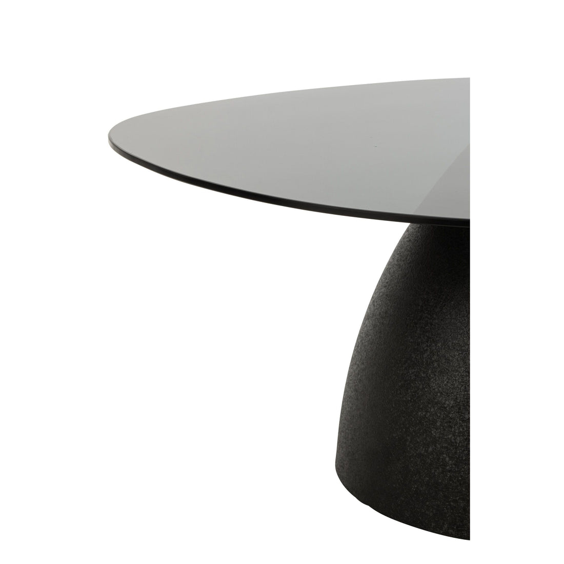 Mesa de centro de cristal/metal negro J-Line