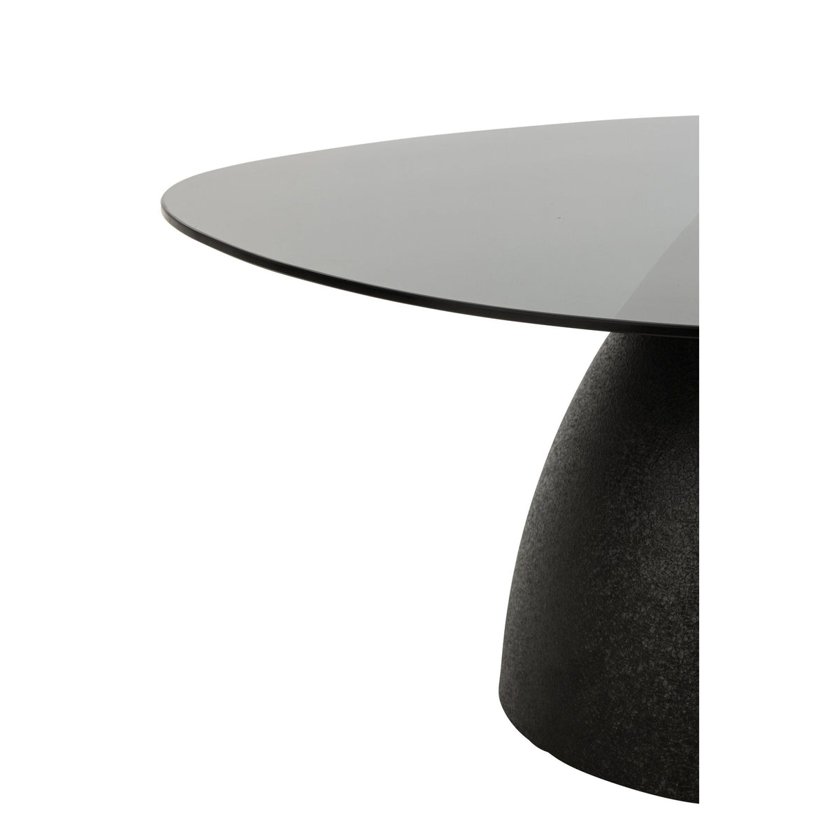 Mesa de centro de cristal/metal negro J-Line